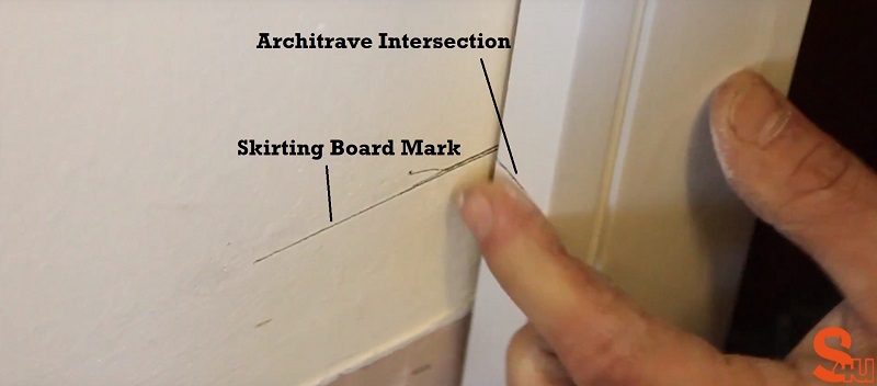 skirting board groove mark
